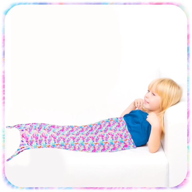 KOC OGON SYRENY MIĘKKI SYRENI ŚPIWÓR OTULACZ KOCYK TĘCZOWY DLA DZIECI