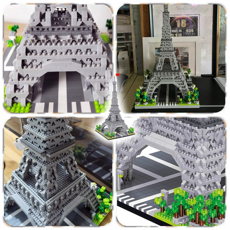 WIEŻA EIFFLA KLOCKI KONSTRUKCYJNE EIFFEL TOWER ZESTAW 2904 ELEMENTÓW XL