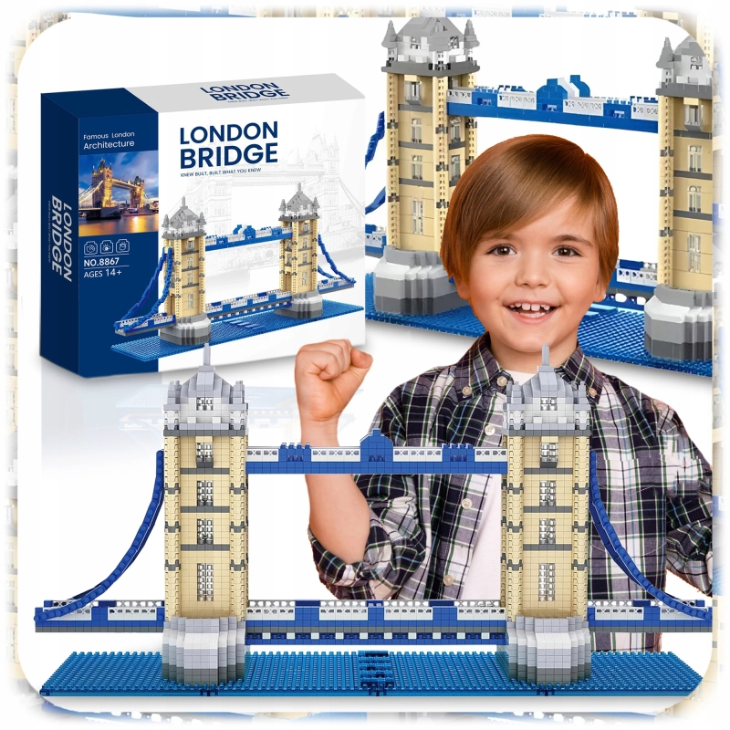 MOST LONDYŃSKI KLOCKI KONSTRUKCYJNE LONDON BRIDGE ZESTAW 1310 ELEMENTÓW XL