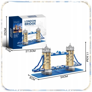 MOST LONDYŃSKI KLOCKI KONSTRUKCYJNE LONDON BRIDGE ZESTAW 1310 ELEMENTÓW XL