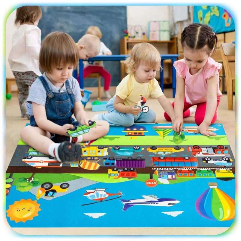 TABLICA FILCOWA dla dzieci 32el Mata Edukacyjna na Rzepy ŚRODKI TRANSPORTU