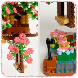 KLOCKI KONSTRUKCYJNE DRZEWKO JAPOŃSKIE KWIAT WIŚNI DOMEK NA DRZEWIE 2008 EL