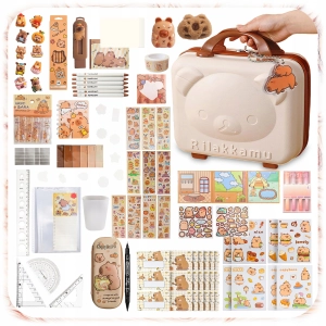 ZESTAW KREATYWNY DLA DZIECI KAPIBARA W WALIZCE 149EL+ WALIZKA AKCESORIA DIY