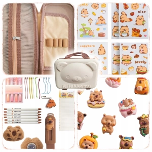 ZESTAW KREATYWNY DLA DZIECI KAPIBARA W WALIZCE 149EL+ WALIZKA AKCESORIA DIY