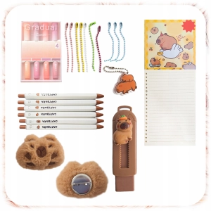 ZESTAW KREATYWNY DLA DZIECI KAPIBARA W WALIZCE 149EL+ WALIZKA AKCESORIA DIY