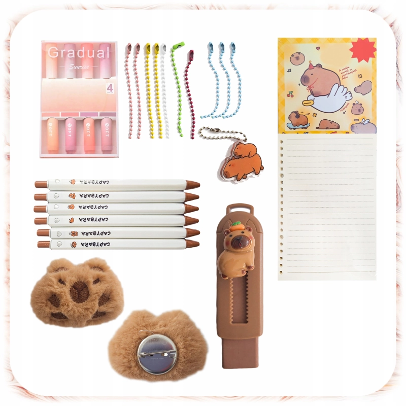 ZESTAW KREATYWNY DLA DZIECI KAPIBARA W WALIZCE 149EL+ WALIZKA AKCESORIA DIY