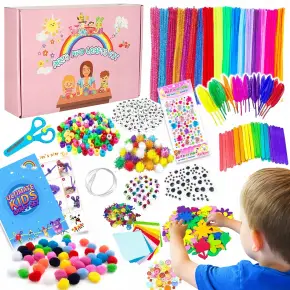 ZESTAW KREATYWNY DO PRAC RĘCZNYCH 1200 ELEMENTÓW DLA DZIECI PLASTYCZNY