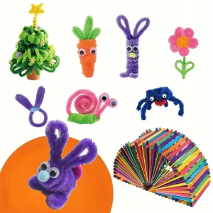 ZESTAW KREATYWNY DO PRAC RĘCZNYCH 1200 ELEMENTÓW DLA DZIECI PLASTYCZNY