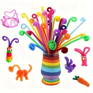 ZESTAW KREATYWNY DO PRAC RĘCZNYCH 1200 ELEMENTÓW DLA DZIECI PLASTYCZNY