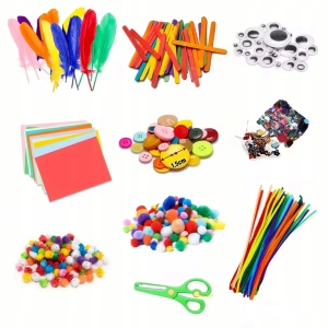 ZESTAW KREATYWNY DO PRAC RĘCZNYCH 1200 ELEMENTÓW DLA DZIECI PLASTYCZNY
