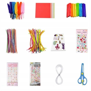 ZESTAW KREATYWNY DO PRAC RĘCZNYCH 1200 ELEMENTÓW DLA DZIECI PLASTYCZNY