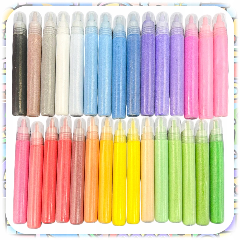 ZESTAW DO MALOWANIA PIASKIEM KREATYWNY DLA DZIECKA 30 KOLORÓW 74 OBRAZKI