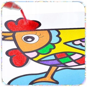 ZESTAW DO MALOWANIA PIASKIEM KREATYWNY DLA DZIECKA 30 KOLORÓW 74 OBRAZKI