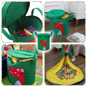 KOSZ WOREK MATA POJEMNIK ZAMYKANY NA ZABAWKI DUŻY POJEMNY 2w1 XXL 150 CM