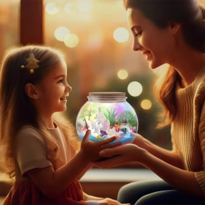 KREATYWNY ZESTAW DIY JEDNOROŻEC MAGICZNE TERRARIUM PODŚWIETLENIE LED +PILOT