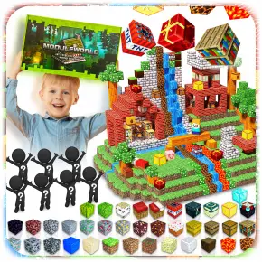 KLOCKI MAGNETYCZNE KONSTRUKCYJNE MIX KLOCKÓW LOSOWE 100 EL + 7 LUDZIKI