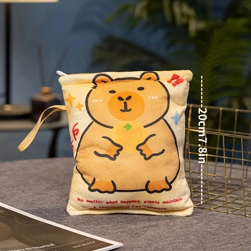 PODUSZKA KAPIBARA PUDDING 2 PLUSZOWE MASKOTKI ZABAWKA DO RZUCANIA MASKOTKA