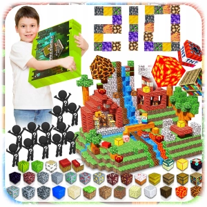 KLOCKI MAGNETYCZNE KONSTRUKCYJNE MIX KLOCKÓW LOSOWE 210 EL + 12 LUDZIKI