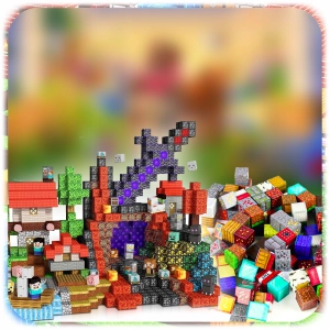 KLOCKI MAGNETYCZNE KONSTRUKCYJNE MIX KLOCKÓW LOSOWE 210 EL + 12 LUDZIKI