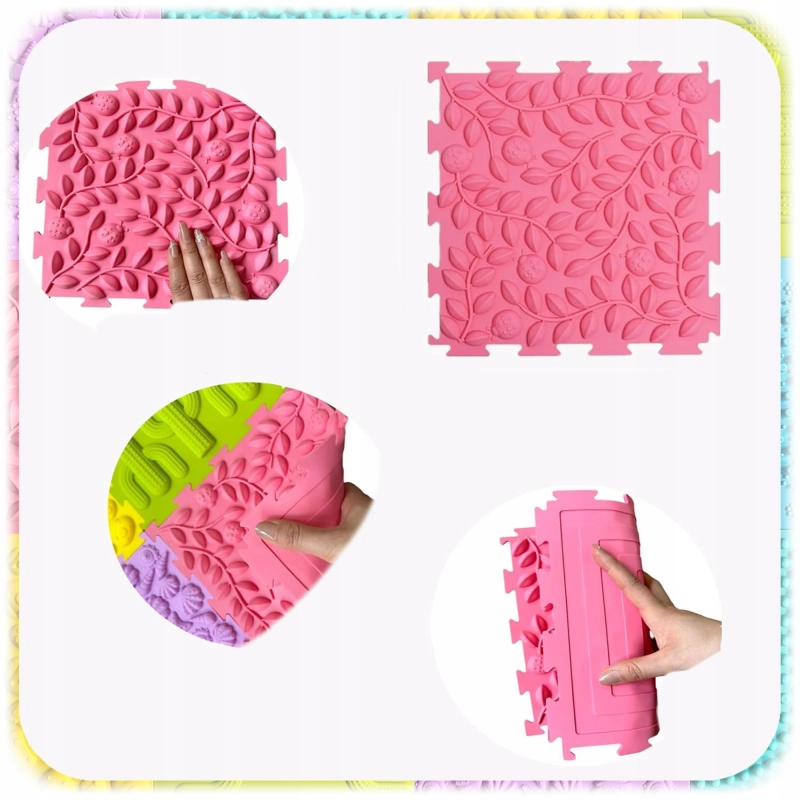 MATA ORTOPEDYCZNA Sensoryczna Puzzle 8 EL do Masażu Stóp Płaskostopie mix