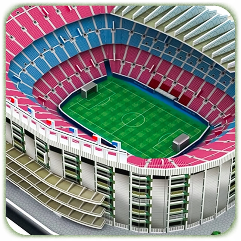 PUZZLE 3D MODEL DIY FC BARCELONA STADION PIŁKARSKI CAMP NOU 69 ELEMENTÓW