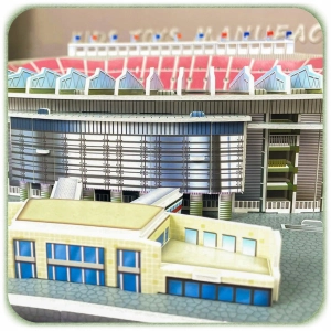 PUZZLE 3D MODEL DIY FC BARCELONA STADION PIŁKARSKI CAMP NOU 69 ELEMENTÓW