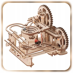 TOR KULKOWY DREWNIANY MECHANICZNY RUCHOMY PUZZLE 3D DO SKŁADANIA DIY 237EL