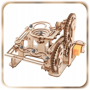TOR KULKOWY DREWNIANY MECHANICZNY RUCHOMY PUZZLE 3D DO SKŁADANIA DIY 237EL