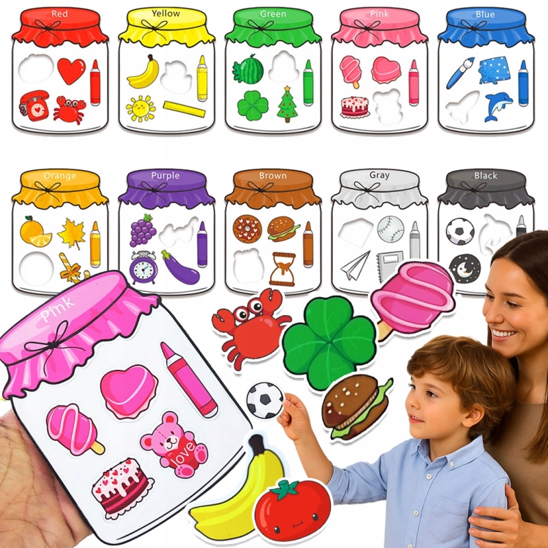 MAGNESY NA TABLICE MAGNETYCZNĄ LODÓWKĘ ZESTAW EDUKACYJNY DLA DZIECI 10 SZT