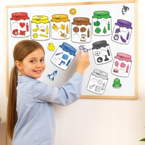 MAGNESY NA TABLICE MAGNETYCZNĄ LODÓWKĘ ZESTAW EDUKACYJNY DLA DZIECI 10 SZT