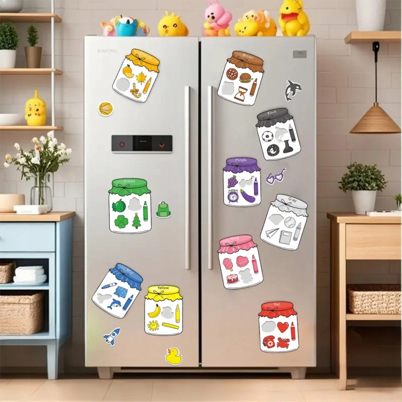 MAGNESY NA TABLICE MAGNETYCZNĄ LODÓWKĘ ZESTAW EDUKACYJNY DLA DZIECI 10 SZT