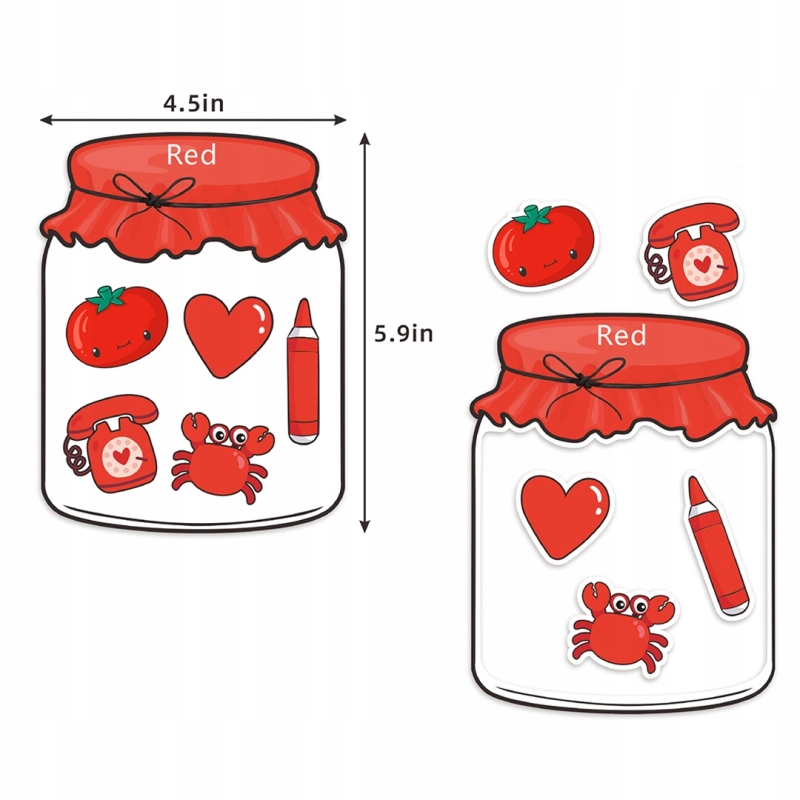 MAGNESY NA TABLICE MAGNETYCZNĄ LODÓWKĘ ZESTAW EDUKACYJNY DLA DZIECI 10 SZT