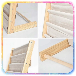 REGAŁ SZAFKA NA KSIĄŻKI DLA DZIECI STOJAK 79 CM ORGANIZER 6 PÓŁEK LOFT 2 KG