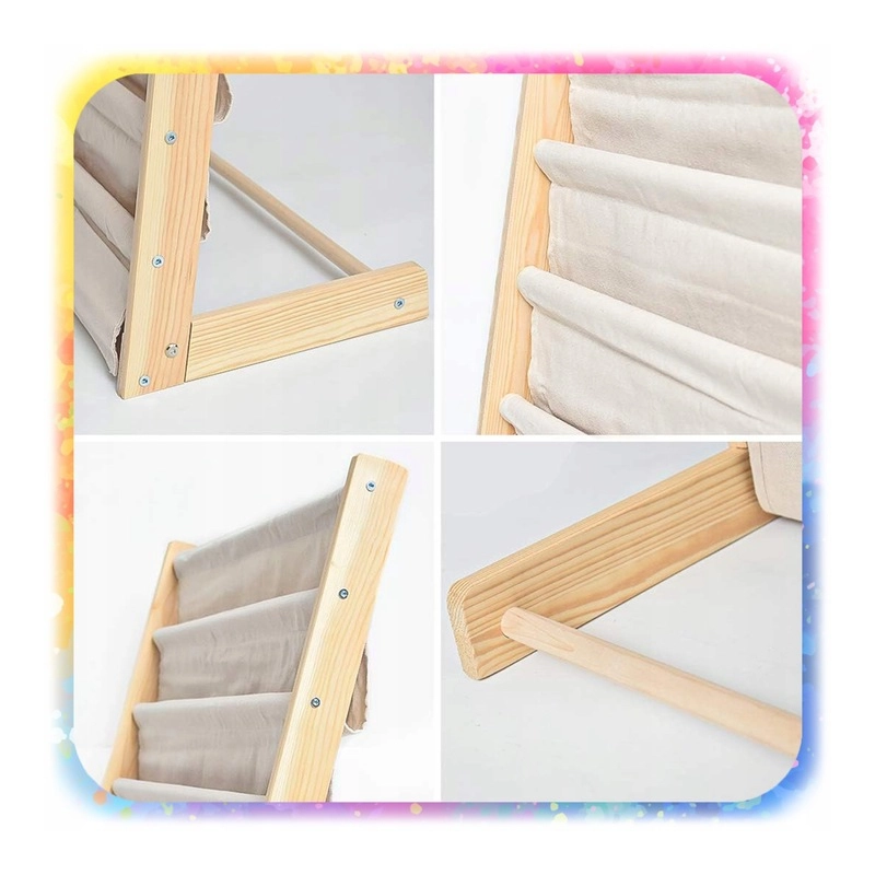 REGAŁ SZAFKA NA KSIĄŻKI DLA DZIECI STOJAK 79 CM ORGANIZER 6 PÓŁEK LOFT 2 KG