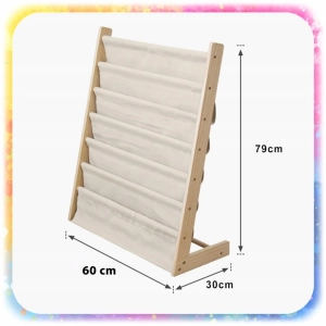 REGAŁ SZAFKA NA KSIĄŻKI DLA DZIECI STOJAK 79 CM ORGANIZER 6 PÓŁEK LOFT 2 KG