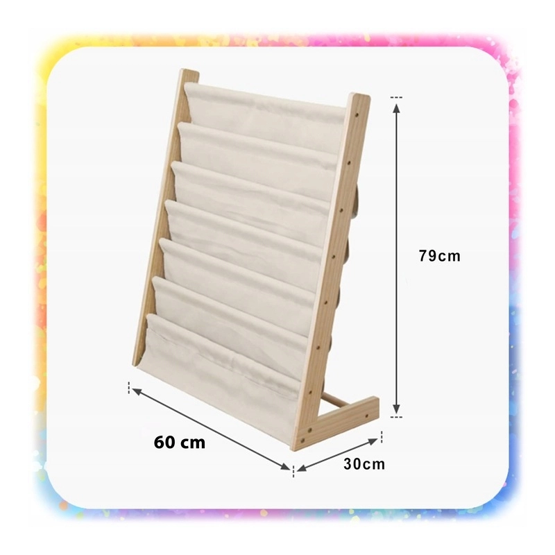 REGAŁ SZAFKA NA KSIĄŻKI DLA DZIECI STOJAK 79 CM ORGANIZER 6 PÓŁEK LOFT 2 KG