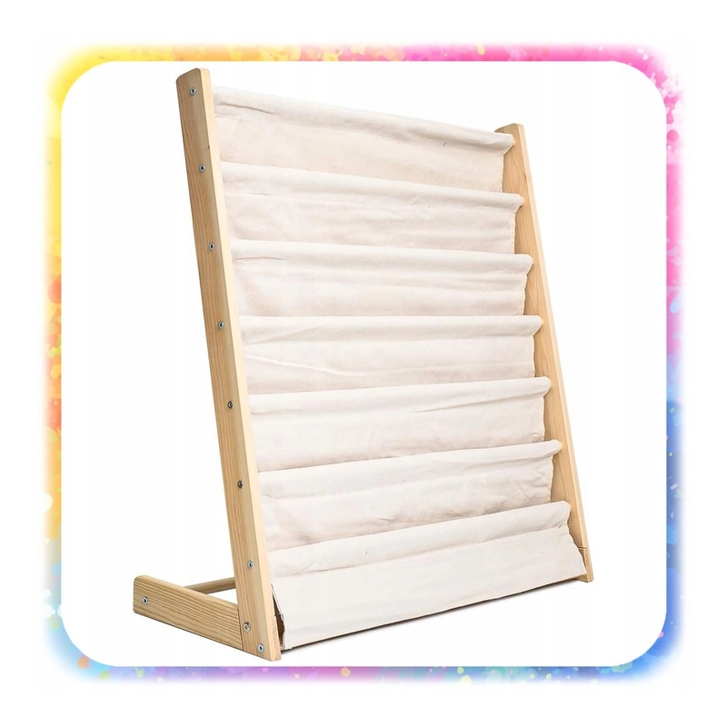 REGAŁ SZAFKA NA KSIĄŻKI DLA DZIECI STOJAK 79 CM ORGANIZER 6 PÓŁEK LOFT 2 KG
