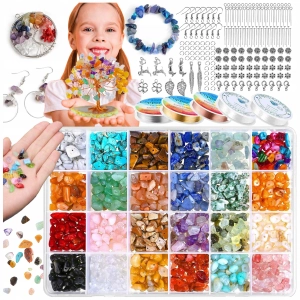 Zestaw Do Robienia Biżuterii Bransoletek Bizuteria Z Kamieni 1203 El + ETUI