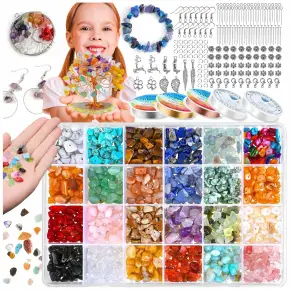 Zestaw Do Robienia Biżuterii Bransoletek Bizuteria Z Kamieni 1203 El + ETUI