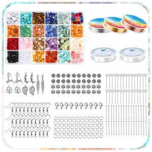 Zestaw Do Robienia Biżuterii Bransoletek Bizuteria Z Kamieni 1203 El + ETUI