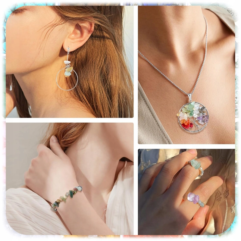 Zestaw Do Robienia Biżuterii Bransoletek Bizuteria Z Kamieni 1203 El + ETUI