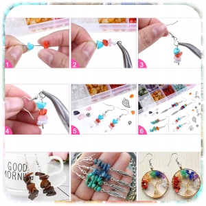 Zestaw Do Robienia Biżuterii Bransoletek Bizuteria Z Kamieni 1203 El + ETUI