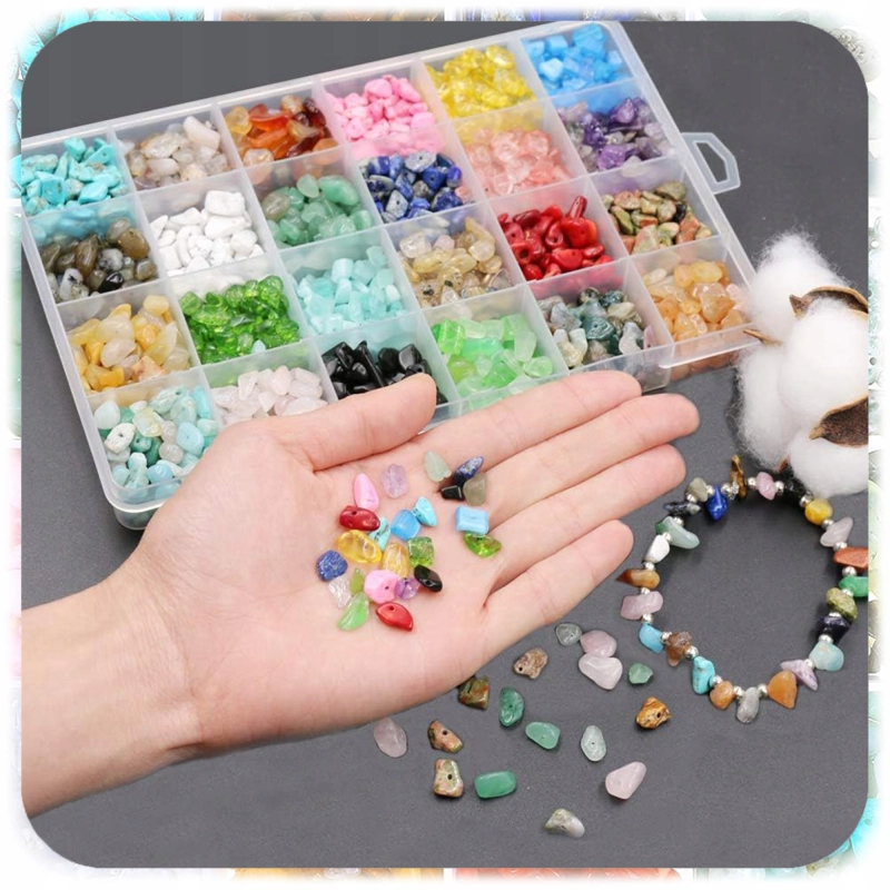 Zestaw Do Robienia Biżuterii Bransoletek Bizuteria Z Kamieni 1203 El + ETUI