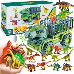 DINOZAUR ZESTAW AUTO TRANSPORTER FIGURKA T-REX DINO PARK ZABAWKA DLA DZIECI