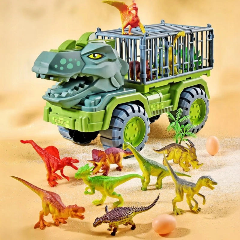 DINOZAUR ZESTAW AUTO TRANSPORTER FIGURKA T-REX DINO PARK ZABAWKA DLA DZIECI