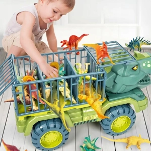 DINOZAUR ZESTAW AUTO TRANSPORTER FIGURKA T-REX DINO PARK ZABAWKA DLA DZIECI