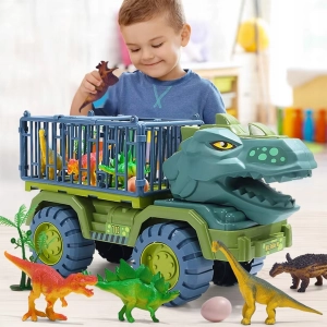 DINOZAUR ZESTAW AUTO TRANSPORTER FIGURKA T-REX DINO PARK ZABAWKA DLA DZIECI
