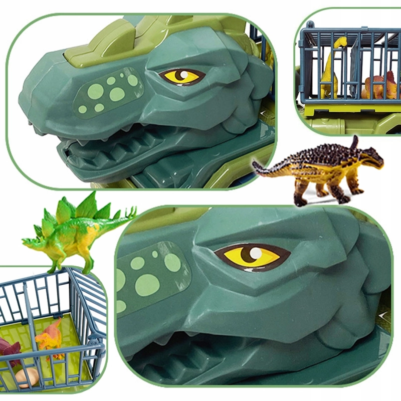 DINOZAUR ZESTAW AUTO TRANSPORTER FIGURKA T-REX DINO PARK ZABAWKA DLA DZIECI
