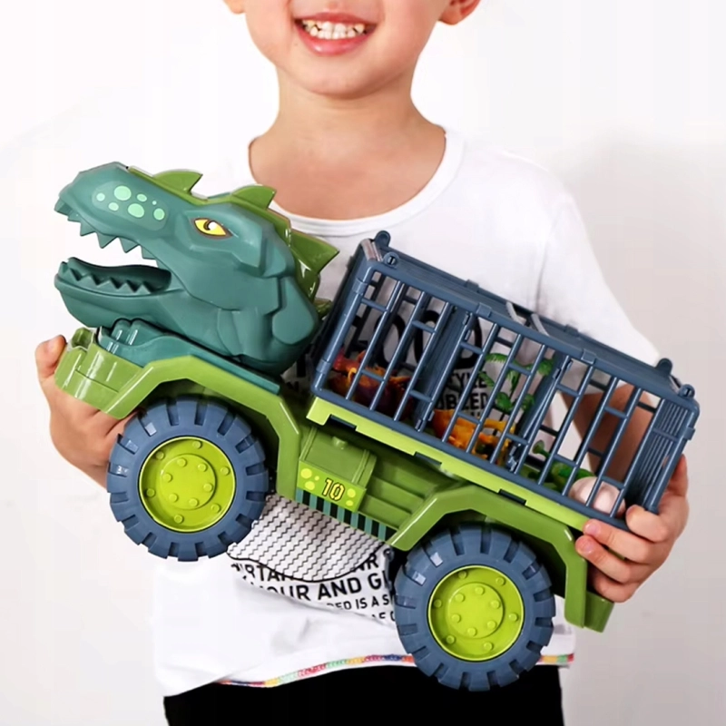 DINOZAUR ZESTAW AUTO TRANSPORTER FIGURKA T-REX DINO PARK ZABAWKA DLA DZIECI