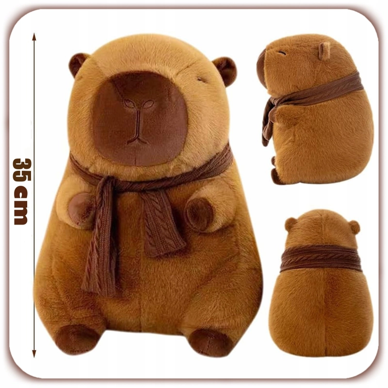 KAPIBARA MASKOTKA PLUSZAK 35 CM ZESTAW DUŻA CAPYBARA + KOCYK PREZENT DZIECI
